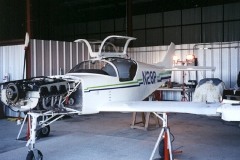 Glasair III N28P in the hangar