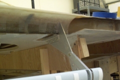 Bonded the top support laminate for the wing upper trailing edge extension.