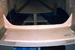 Fabricated and installed forward fuselage reinforcment rib foam core.