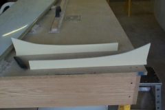 I cut and sanded the firewall rib. This rib is made of 1/2 thick 5LB. foam.