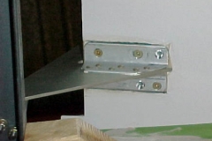 Continued working on the flap hinges. Photo shows the inboard hinge viewed from below.