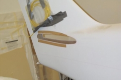 Cut the hole for the horizontal stabilizer in the fuselage.