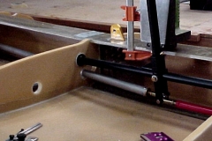 Fabricated aileron bellcrank backing plates with nutplates.