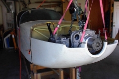 Installed PSRU to engine. Then hung it in place to trial fit the cowling.