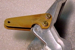 Brake cylinder attach brackets on rudder pedals