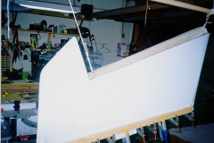 Closing trailing edge of rudder