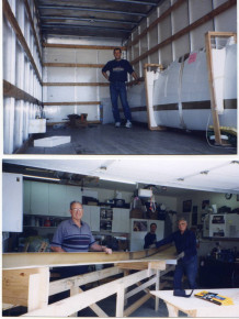 Took horizontal stabilizer to hangar and moved the wing from the hangar to the garage. Original packing was used to secure wing in moving van.