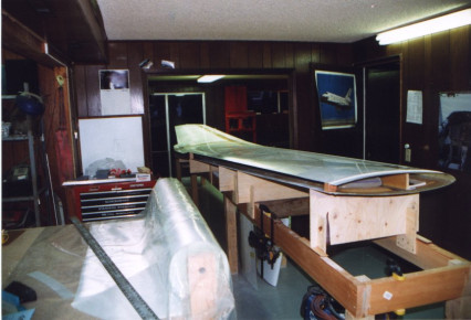 The Wing in its jig