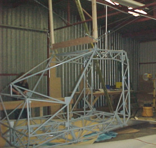 Built fuselage hanging rig and hung the cage.