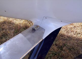 GlaStar strut to fuselage fairing, top view