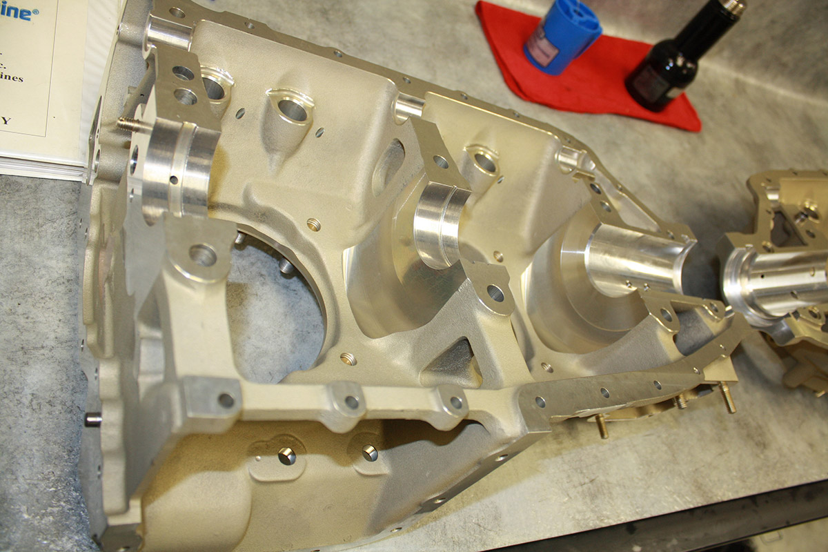 The XP-360 crankcase as the customer finds it on the workbench.