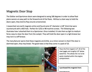 Glastar and Sportsman Magnetic-Door-Stop