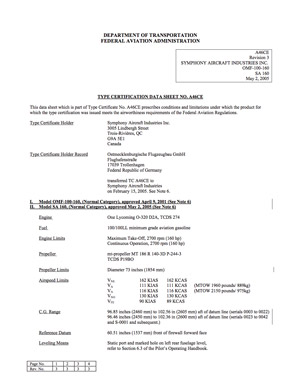 aircraft type certificate