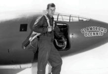 Chuck Yeager in front of the Bell X-1. Photo: U.S. Air Force.