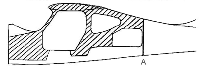Spray Zolatone (or equv.) in shaded area prior to fuselage assembly.