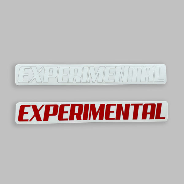 Experimental decal for aircraft