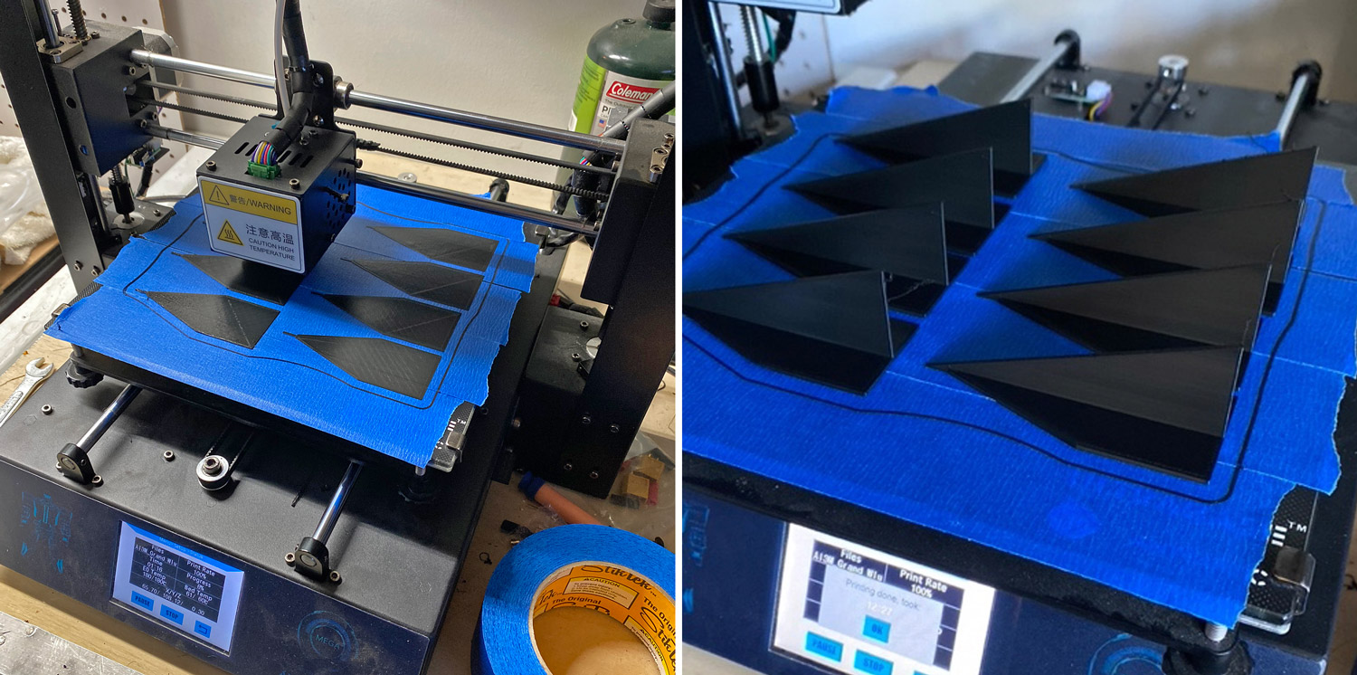 Figure 6 - 3D printing of the "big" VGs.