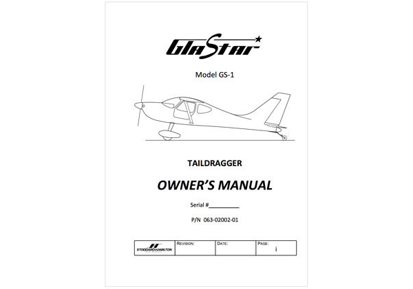 063-02002-01 GlaStar Owner's Manual-Taildragger (POH)