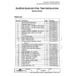 GlaStar Aux Fuel Tank Installation Instructions 063-09021-01
