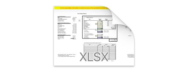 GlaStar Weight and Balance Spreadsheet (M Neubauer)