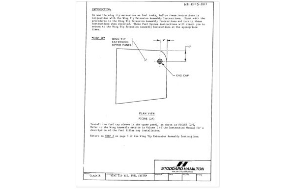 631-0195-001 Wing Tip Extension Fuel System Install