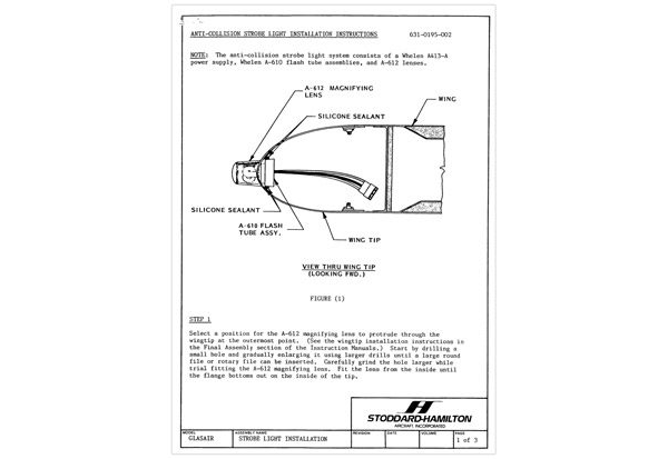 631-0195-002 Anti-collision Strobe Light Installation