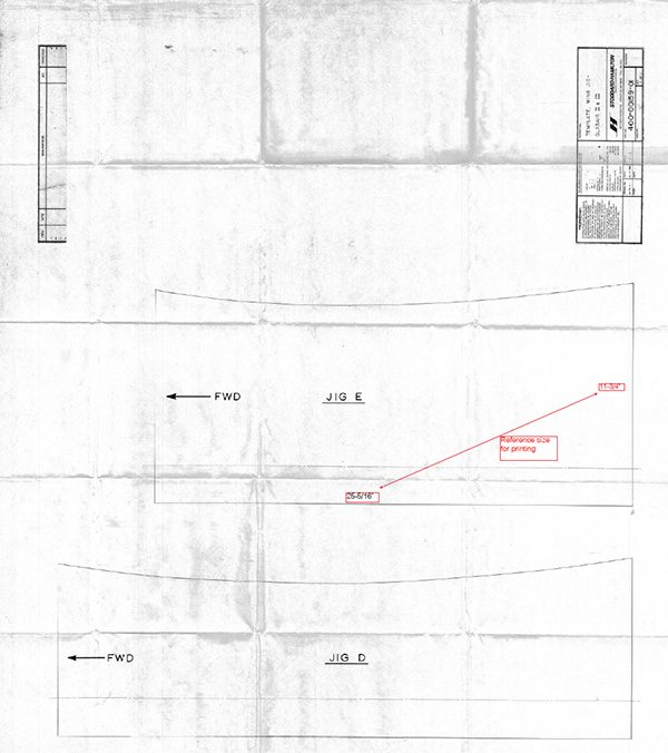 400-00159-01 Glasair II and III Wing Jig Templates