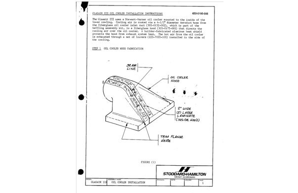 633-0195-005 Glasair III Oil Cooler Installation