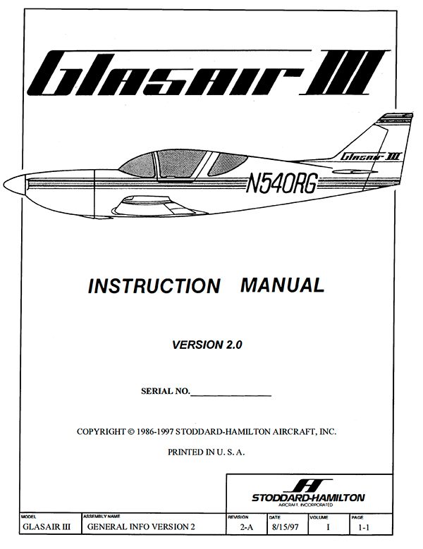 Glasair III Instruction Manual