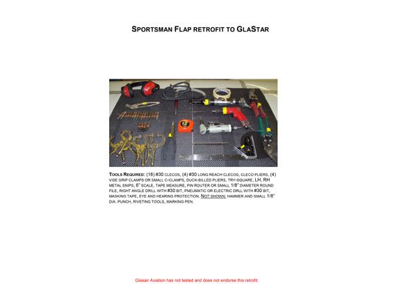 Sportsman Flap Retrofit to GlaStar (T Setzer)