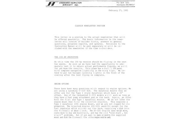 Glasair News 1981 Q2 #1