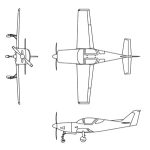 Glasair III - 3-View Drawing