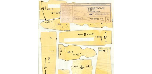 400-00158-03 Glasair Wing Rib Template