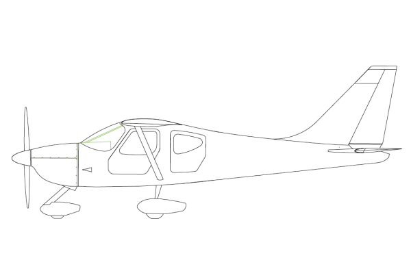 Sportsman Side-View Drawing