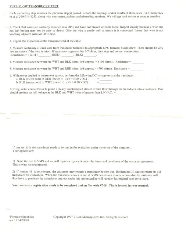 Vision Microsystems VM-1000 Troubleshooting Guide