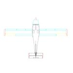 GlaStar Top View CAD Drawing (Old horizontal Stabilizer)