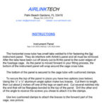 Airlink GlaStar Instrument Panel Instructions 101-0028-4000