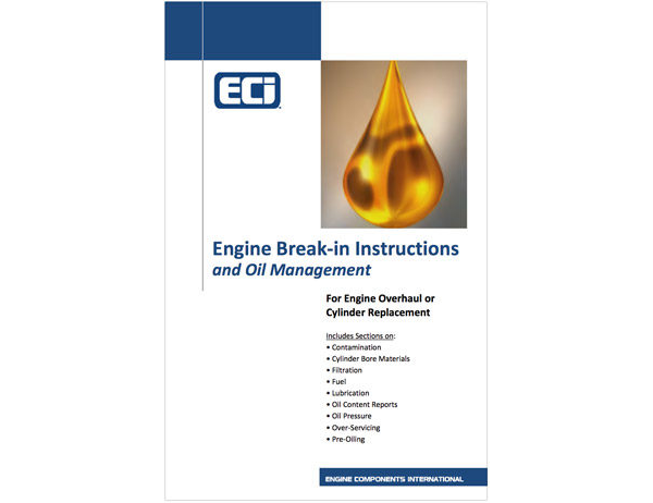 ECi Engine Break-in Instructions and Oil Management