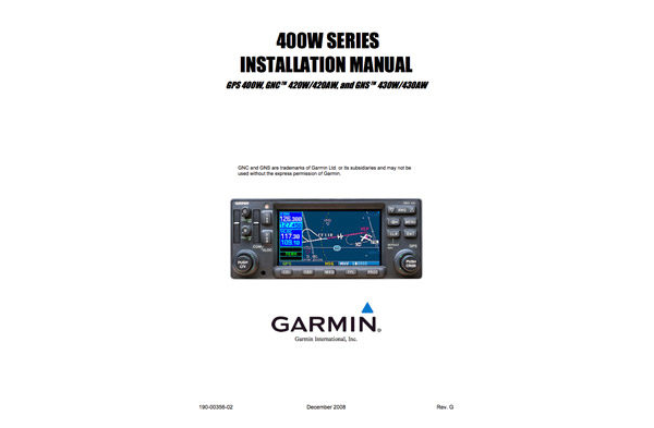GNS430W Installation Manual Rev G