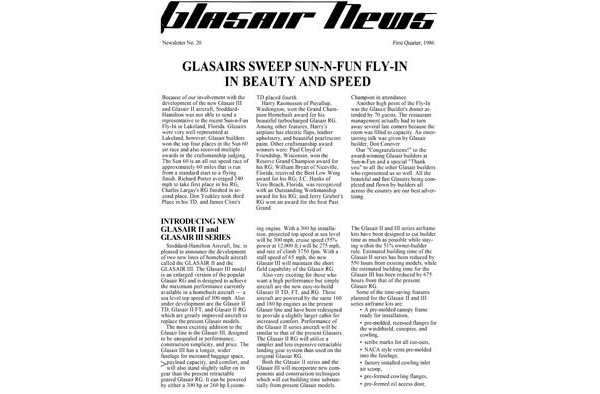 Glasair News 1986 Q1 #20