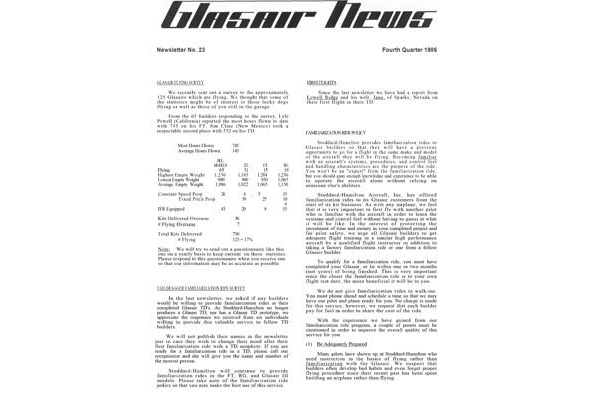Glasair News 1986 Q4 #23