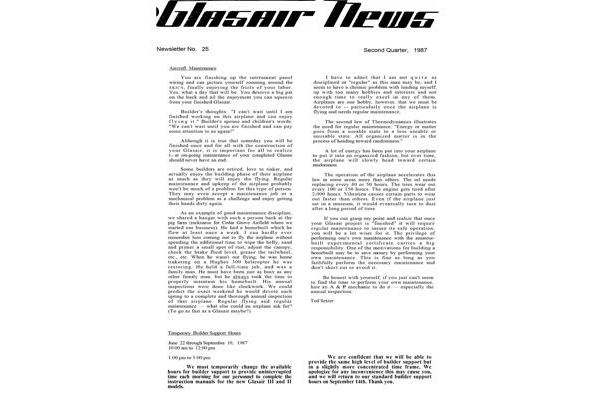 Glasair News 1987 Q2 #25