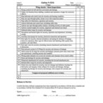 Glastar Maintenance Checklist Sample