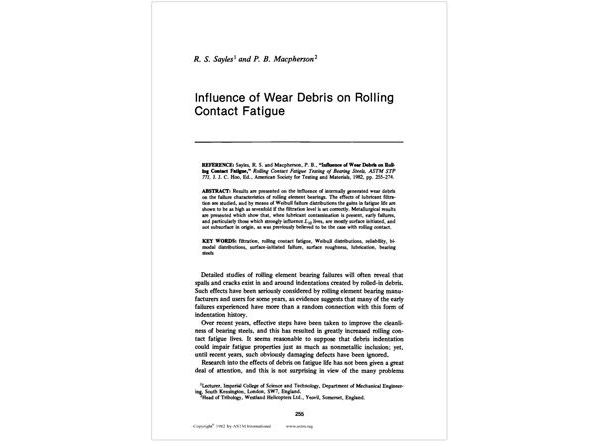 Influence of Wear Debris on Rolling Contact Fatigue