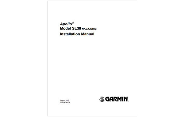 Apollo SL30 Nav-Comm Installation Manual Rev 3a