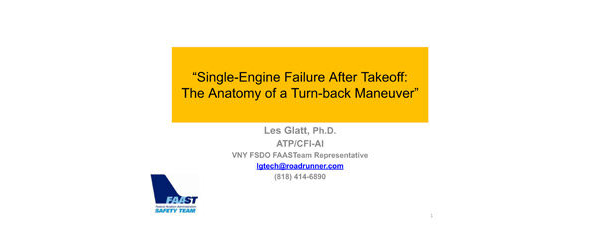 Single-Engine Failure After Takeoff: The Anatomy of a Turn-back Maneuver