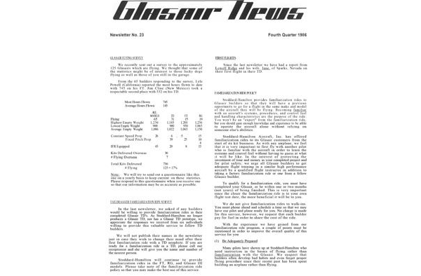 Glasair News 1986 Q4 #23