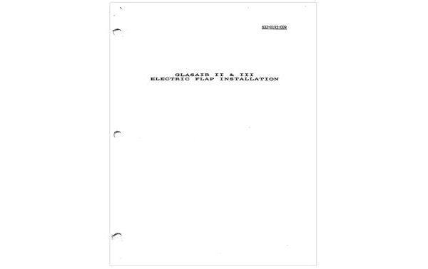 632-0195-009 & 631-0195-067 Glasair Electric and Slotted Flap Installation