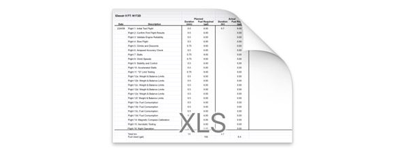 Flight test log - Glasair II FT (Dave McDonald)