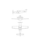 Glasair Super II 3-view drawing